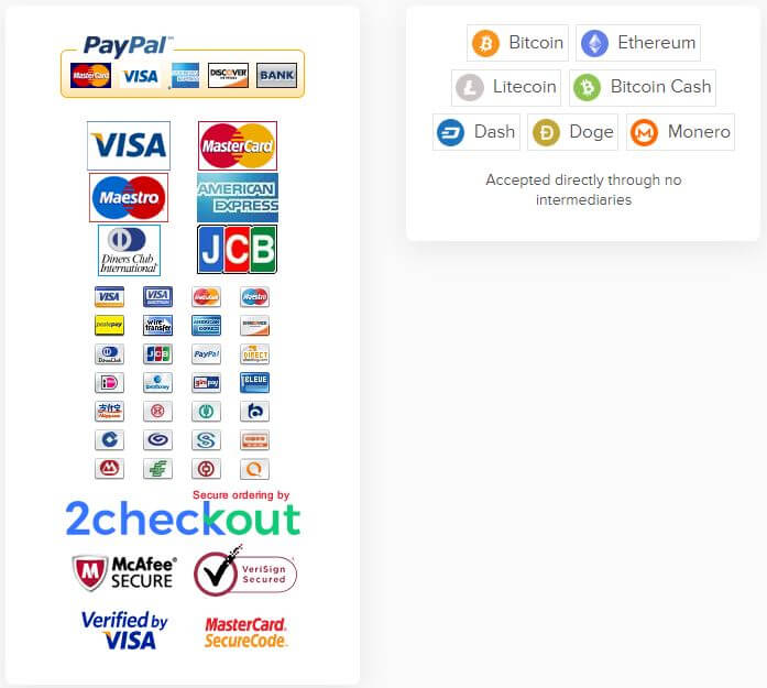 AirVPN Payment Methods