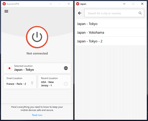 ExpressVPN Japan servers