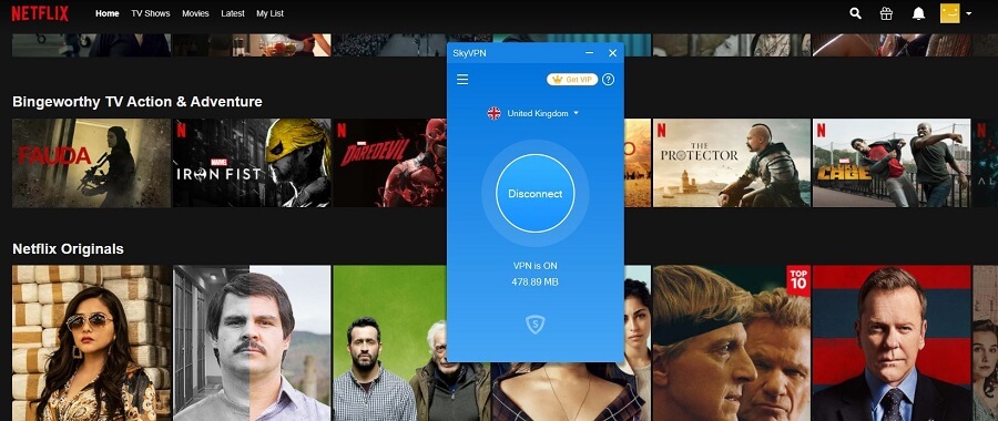 SkyVPN Netflix Stream
