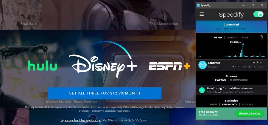 Speedify VPN Disney+