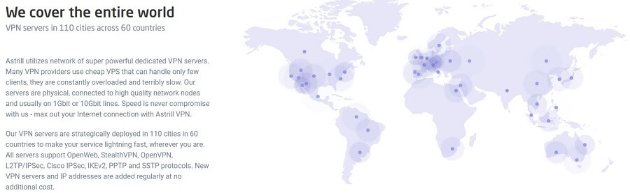 Astrill VPN Countries