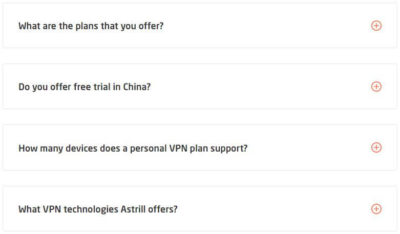 Astrill VPN FAQ