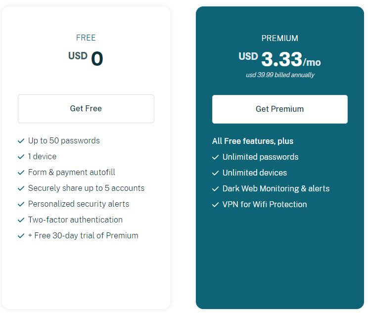 Dashlane VPN Prices