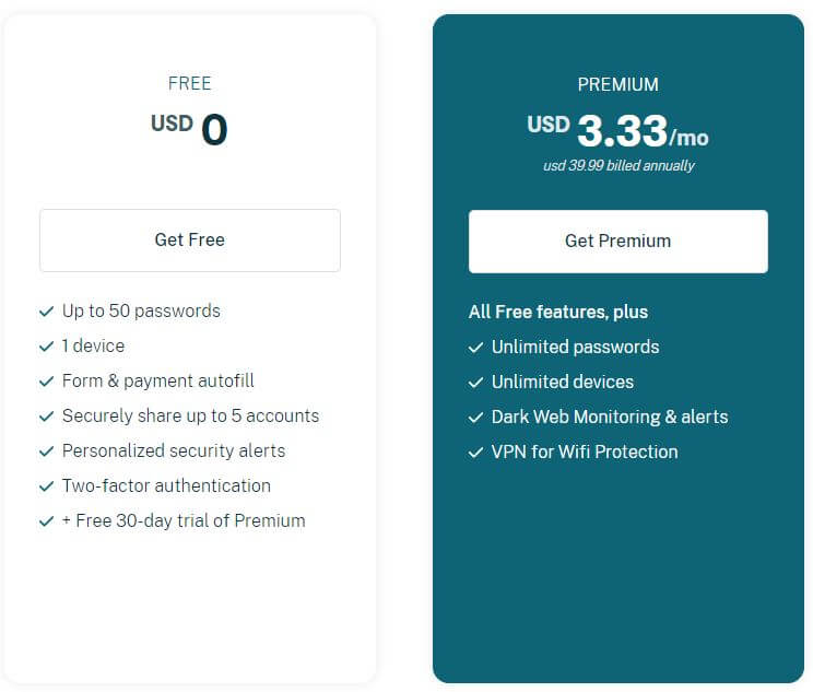 أسعار Dashlane VPN