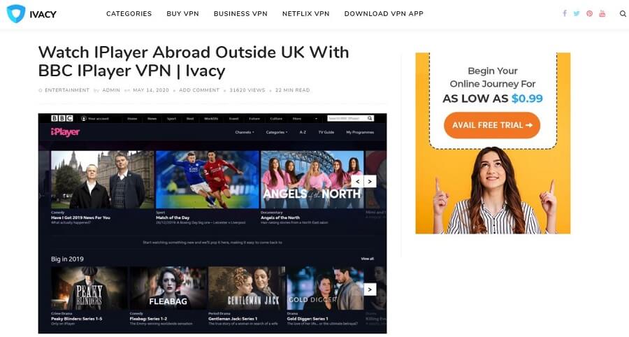 Ivacy VPN BBC iPlayer