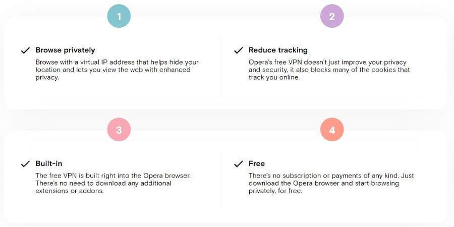 Opera VPN Benefits