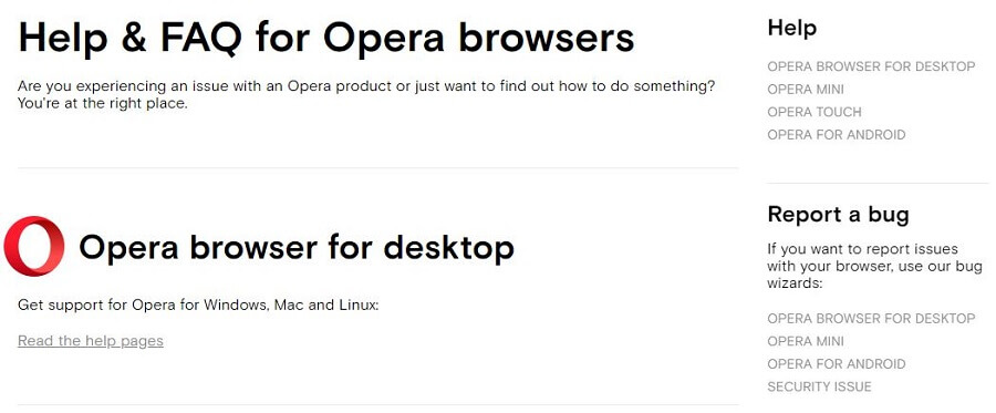 Opera VPN FAQ