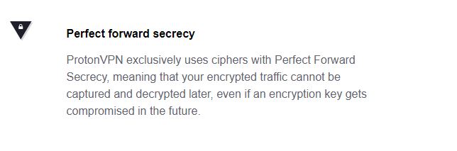 ProtonVPN Forward Secrecy