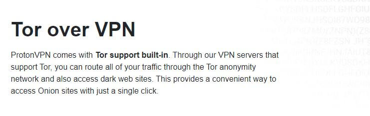 ProtonVPN Tor Over VPN