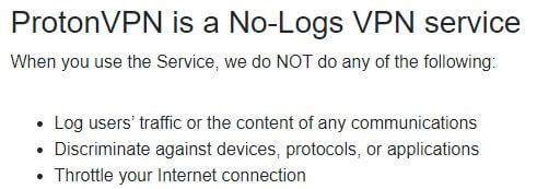 ProtonVPN Zero Log