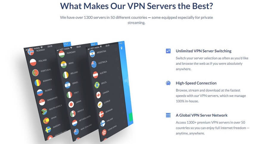 SaferVPN Servers