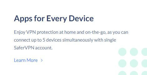 SaferVPN Simultaneous Connections