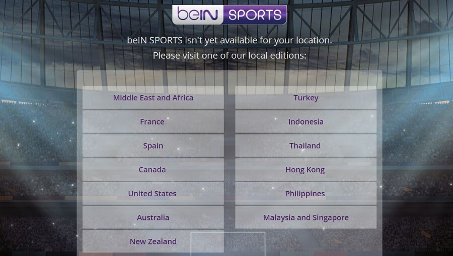 beIN Sports Restriction