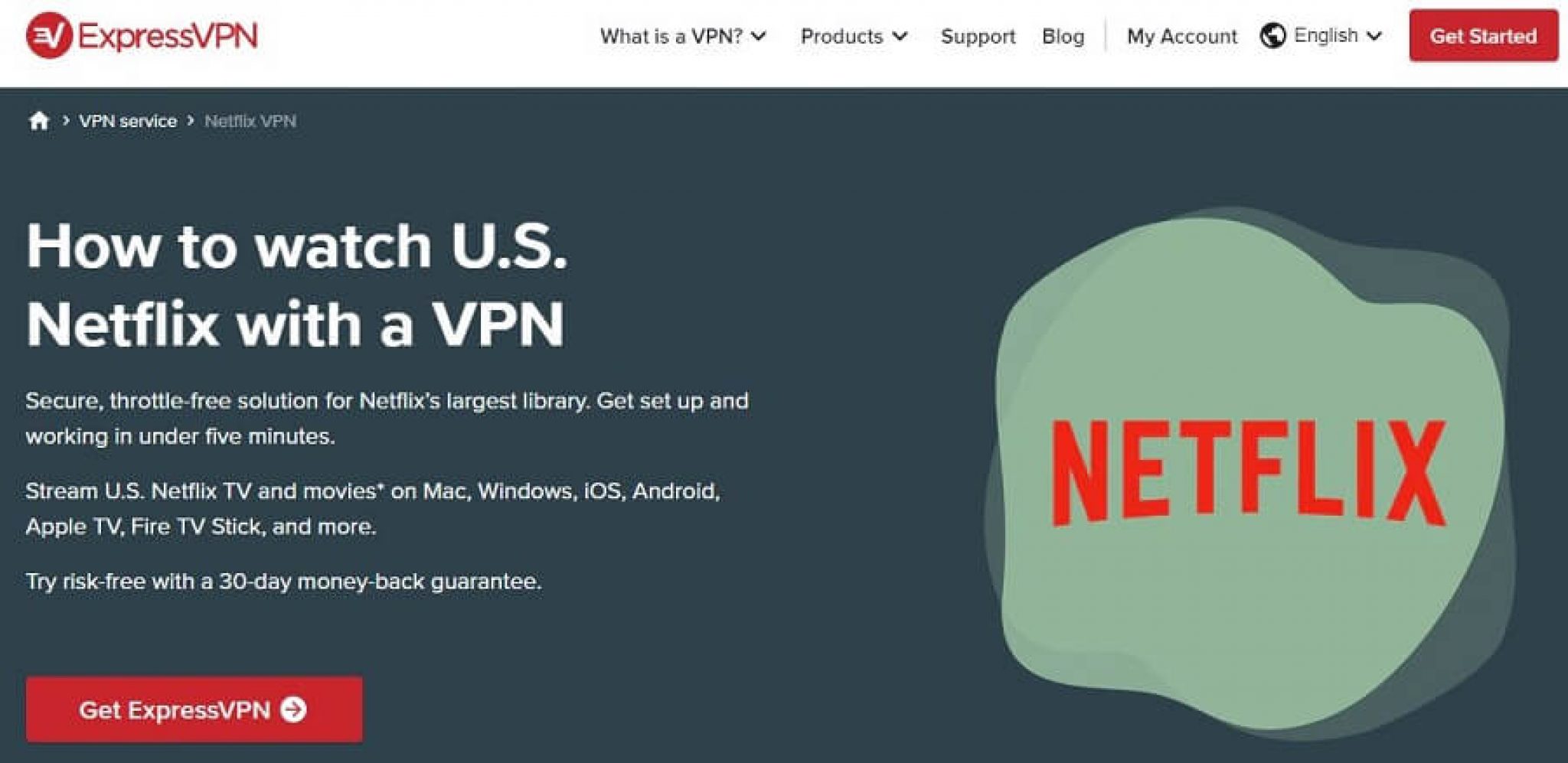 ExpressVPN Netflix Access 2048x997