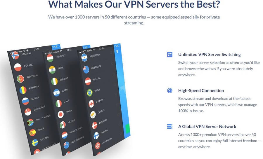 SaferVPN Servers