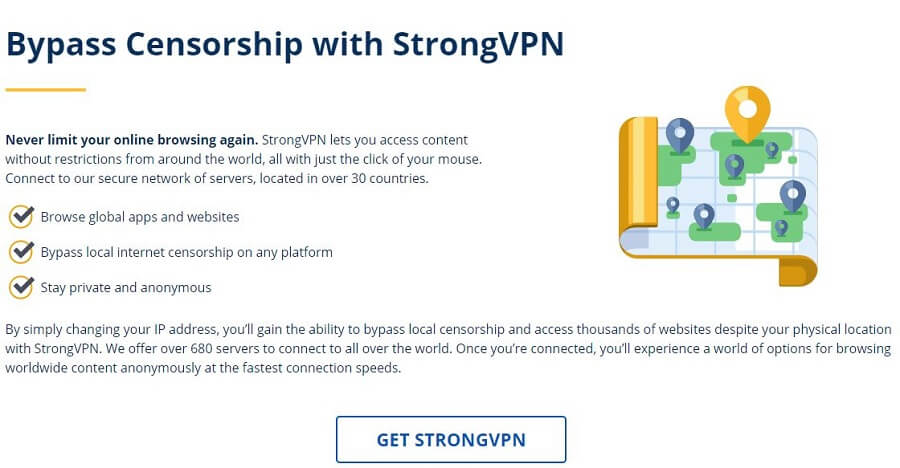 StrongVPN Censorship