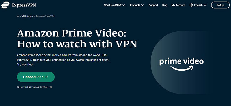 ExpressVPN Amazon Prime VIdeo