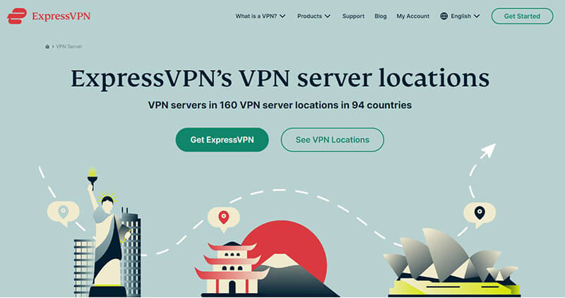 ExpressVPN server locations