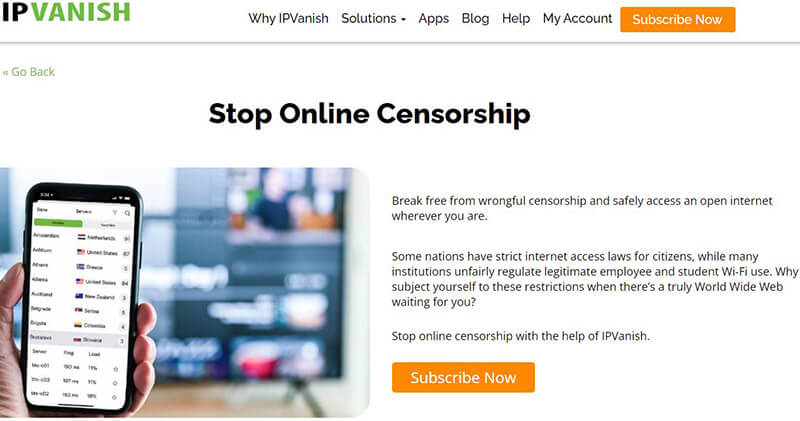 IPVanish Censorship