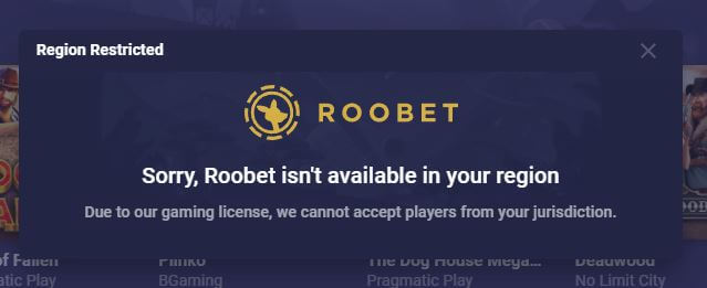 Roobet Not Available in the US
