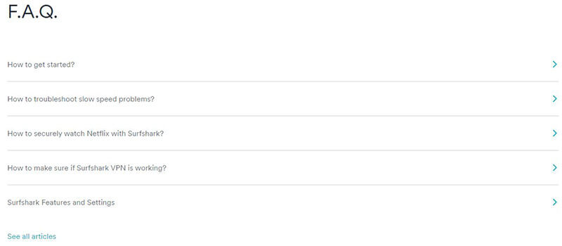 Surfshark FAQ