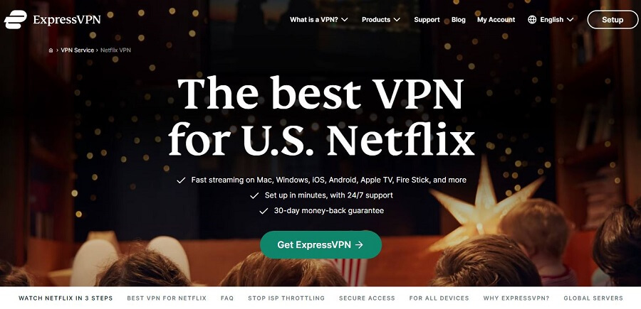ExpressVPN Best VPN for Netflix